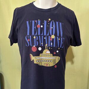The Beatles Yellow Submarine Radio Days Men's Blue T Shirt Size Medium Cotton
